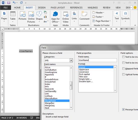 How To Perform Mail Merge In Word Document In Java